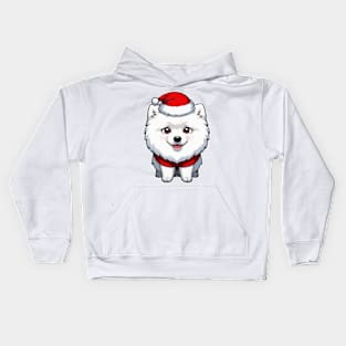 Pomeranian Santa - Adorable Dog for Christmas Kids Hoodie